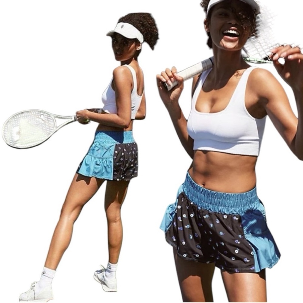 🆕Free People Stylish Blue and Black Women's Shorts